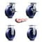 Service Caster 8 Inch Solid Poly Caster Set with Roller Bearing 2 Brakes and 2 Rigid SCC SCC-35S820-SPUR-SLB-2-R-2 - alternate 5